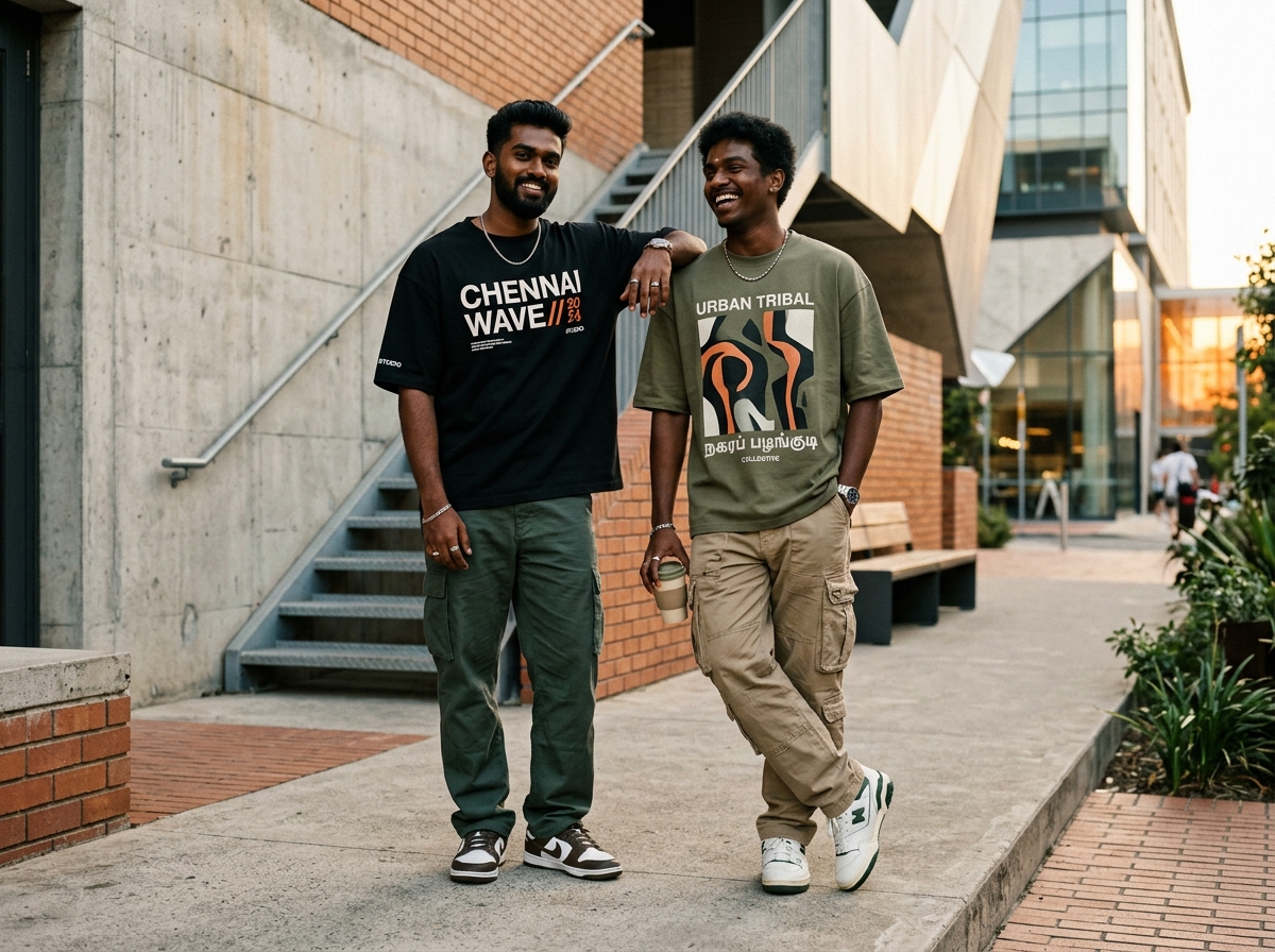 THUNIQ Men's Street Style — Oversized tees and everyday utility
